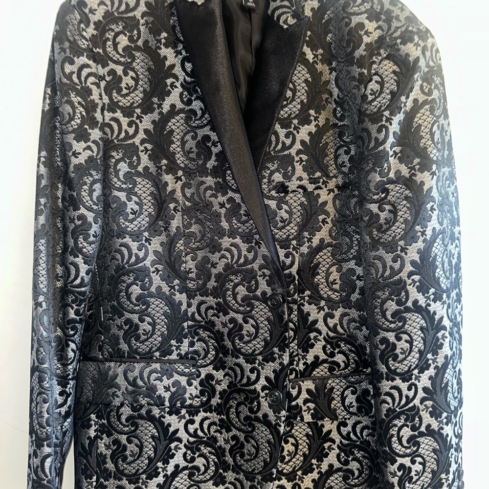 INC Black and Silver patterned Men's Jacket